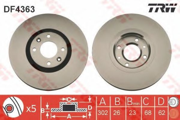 TRW Brake Disc 10709308 - TRW