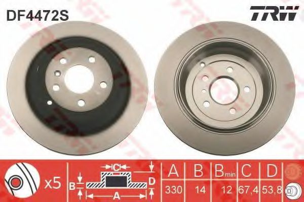 TRW Brake Disc 10703701 - TRW