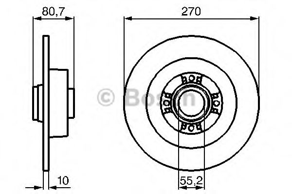 BOSCH Brake Disc 10106534 - BOSCH