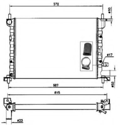 NRF Radiator, engine cooling 11544615 - NRF