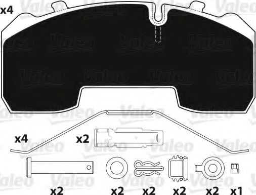 VALEO Brake Pad Set, disc brake 10338768 - VALEO