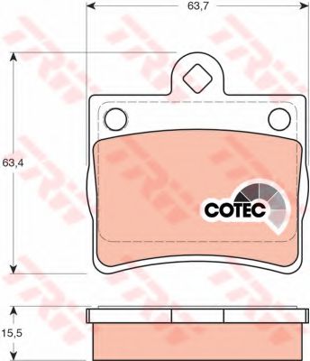 TRW Brake Pad Set, disc brake 4700234 - TRW