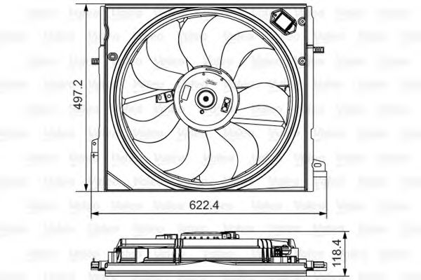 VALEO Fan, engine cooling 11609802 - VALEO