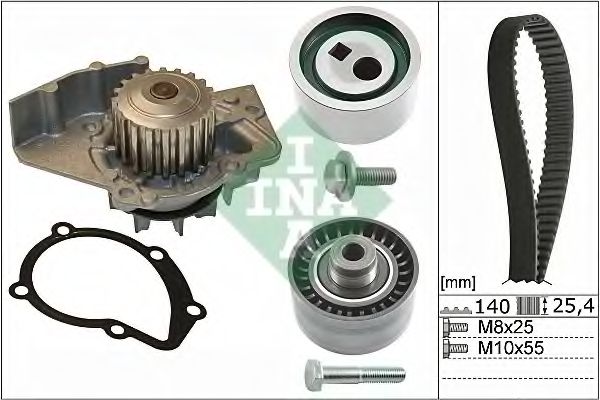 INA Water Pump & Timing Belt Set 10870664 - INA
