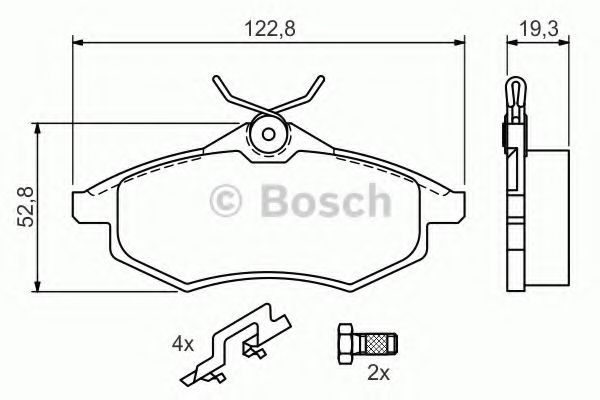 BOSCH Brake Pad Set, disc brake 10653754 - BOSCH