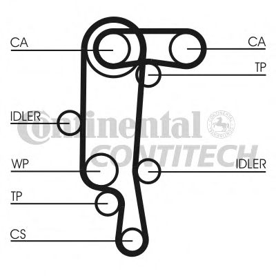 CONTINENTAL CTAM Water Pump & Timing Belt Set 3209038 - CONTINENTAL CTAM