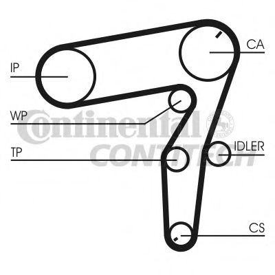 CONTINENTAL CTAM Timing Belt 3003107 - CONTINENTAL CTAM