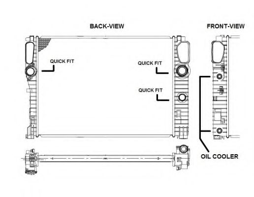 NRF Radiator, engine cooling 3835123 - NRF