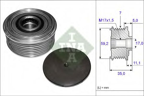 INA Alternator Freewheel Clutch 4018635 - INA