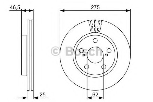 BOSCH Brake Disc 10225636 - BOSCH
