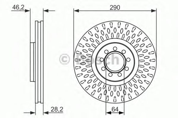 BOSCH Brake Disc 12197462 - BOSCH