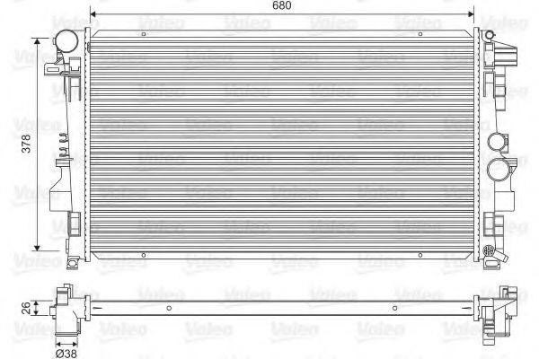 VALEO Radiator, engine cooling 11186240 - VALEO