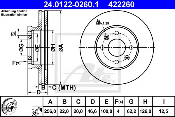 ATE Brake Disc 10393426 - ATE
