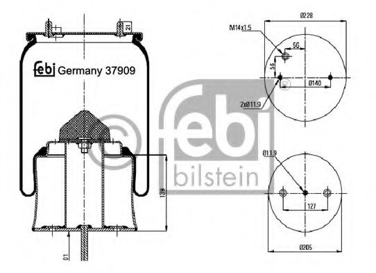 FEBI BILSTEIN Bellow, air suspension 11587039 - FEBI BILSTEIN
