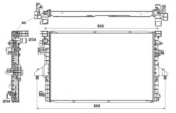 NRF Radiator, engine cooling 11543807 - NRF