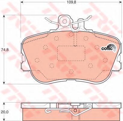 TRW Brake Pad Set, disc brake 10700835 - TRW