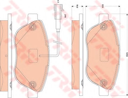 TRW Brake Pad Set, disc brake 10703165 - TRW