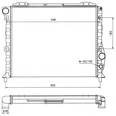 NRF Radiator, engine cooling 11545079 - NRF