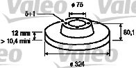 VALEO Brake Disc 10131702 - VALEO