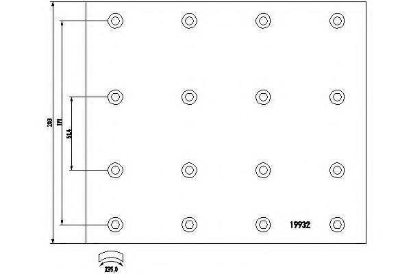 TEXTAR Brake Lining Kit, drum brake 13043272 - TEXTAR