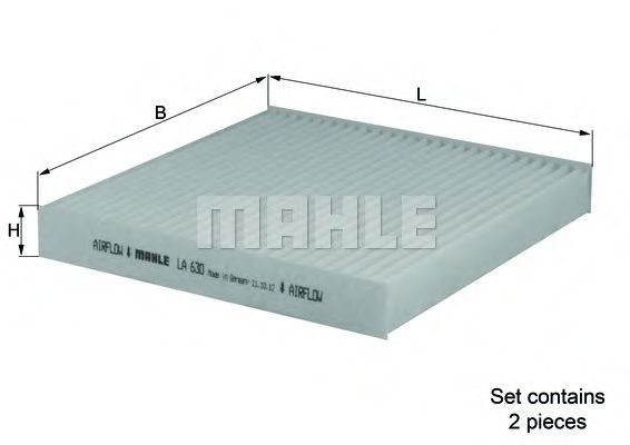 MAHLE Filter, interior air 12858218 - MAHLE