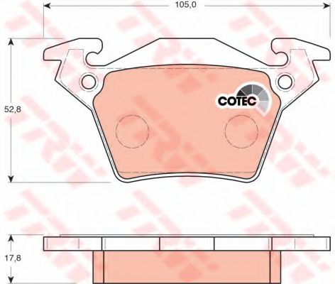 TRW Brake Pad Set, disc brake 10699491 - TRW