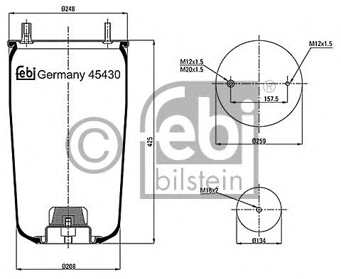 FEBI BILSTEIN Bellow, air suspension 11592217 - FEBI BILSTEIN