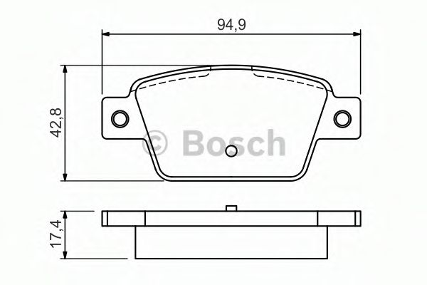 BOSCH Brake Pad Set, disc brake 10938906 - BOSCH