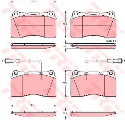 TRW Brake Pad Set, disc brake 10706109 - TRW