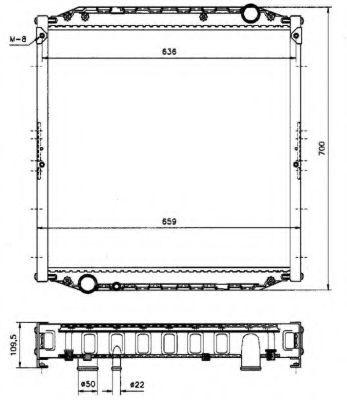 NRF Radiator, engine cooling 11543432 - NRF