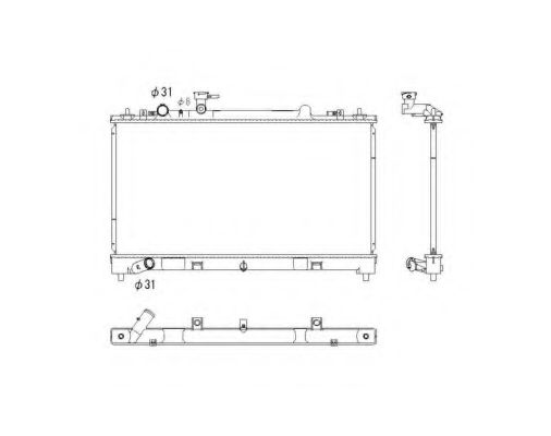 NRF Radiator, engine cooling 11544291 - NRF