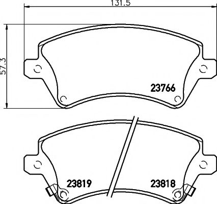 TEXTAR Brake Pad Set, disc brake 11422935 - TEXTAR