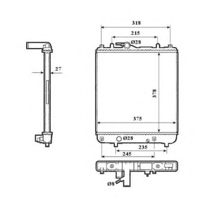 NRF Radiator, engine cooling 11544341 - NRF