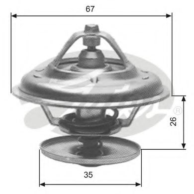 GATES Thermostat, coolant 11421768 - GATES