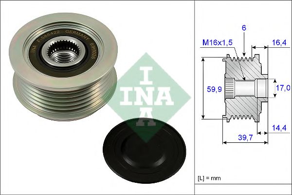 INA Alternator Freewheel Clutch 10871621 - INA