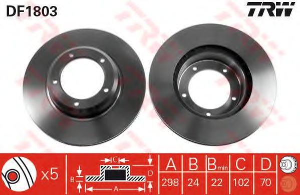 TRW Brake Disc 10709231 - TRW