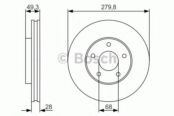 BOSCH Brake Disc 10937727 - BOSCH