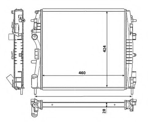 NRF Radiator, engine cooling 11544437 - NRF