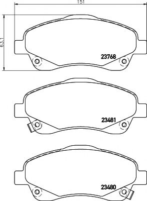 TEXTAR Brake Pad Set, disc brake 11422936 - TEXTAR