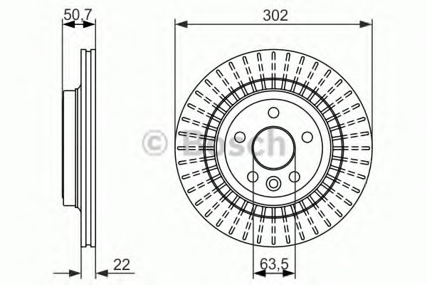 BOSCH Brake Disc 12197459 - BOSCH