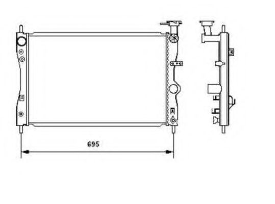 NRF Radiator, engine cooling 3620038 - NRF