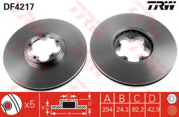 TRW Brake Disc 10710861 - TRW