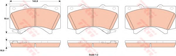 TRW Brake Pad Set, disc brake 10760084 - TRW