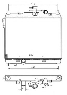 NRF Radiator, engine cooling 11543967 - NRF