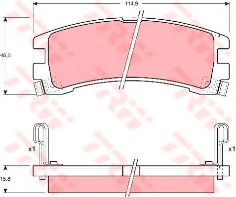 TRW Brake Pad Set, disc brake 10699878 - TRW