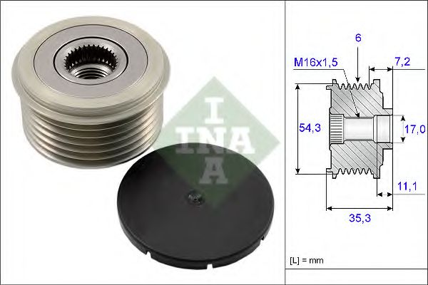 INA Alternator Freewheel Clutch 3406800 - INA