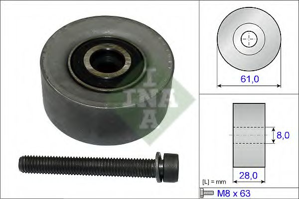 INA Deflection/Guide Pulley, timing bel 3001623 - INA