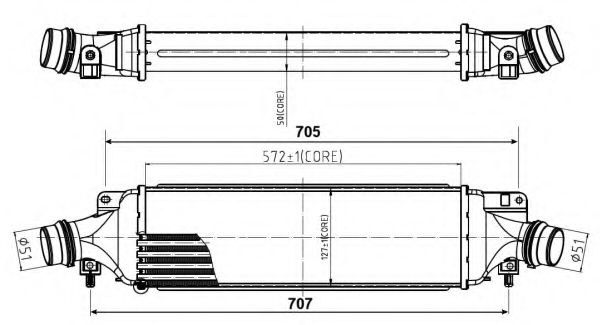 NRF Charge Air Cooler 11600315 - NRF