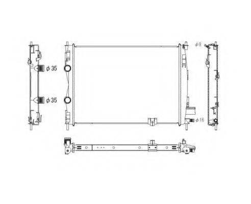 NRF Radiator, engine cooling 11544295 - NRF