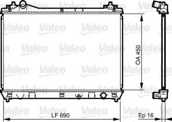 VALEO Radiator, engine cooling 11186527 - VALEO